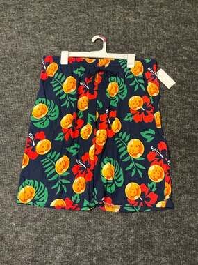 Dragon Ball Z Pajama Shorts Size XXL Navy Floral Anime Lounge Sleepwear
